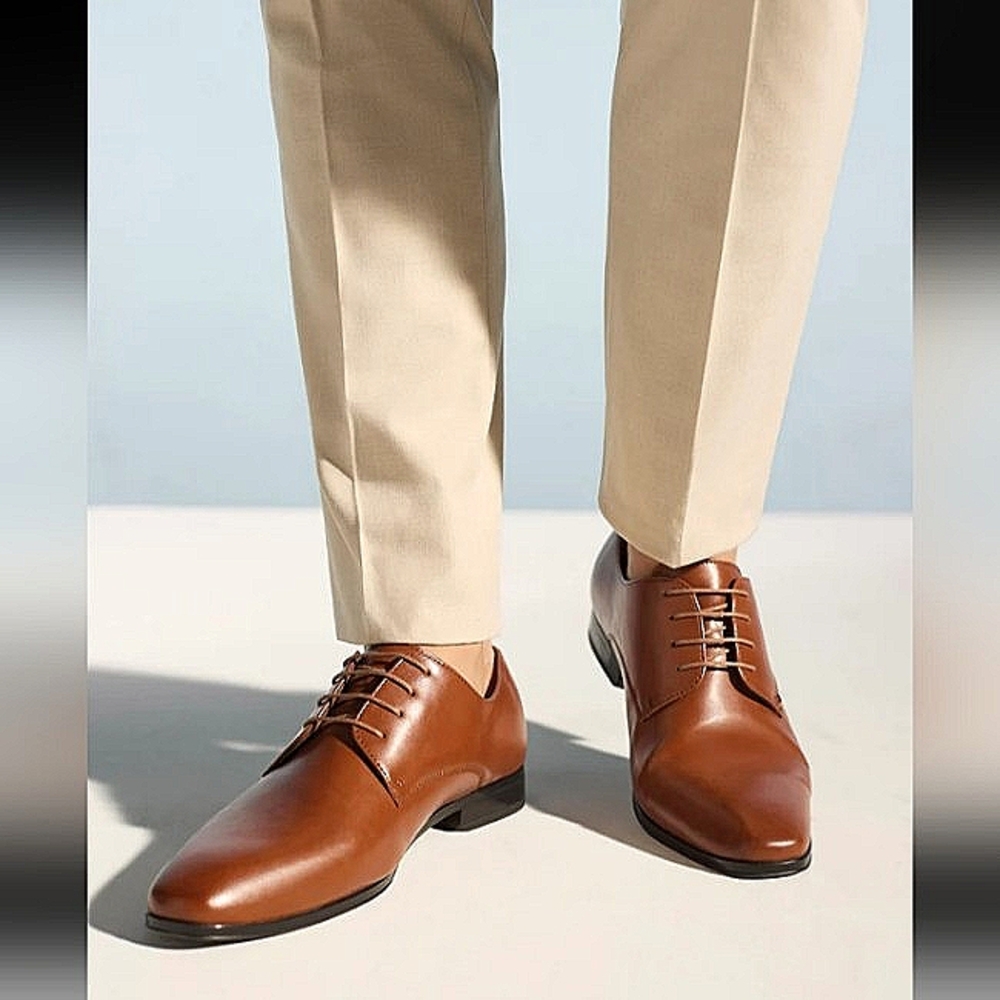 New w/Box Perry Ellis Portfolio Genuine Leather Lace-Up Dress Oxfords